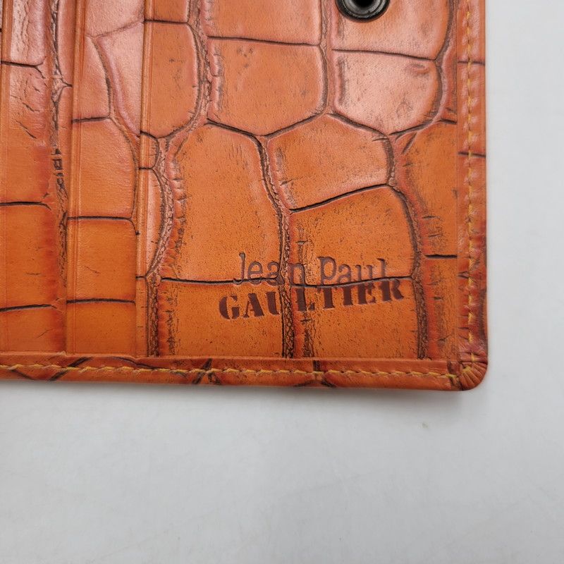 【希少】ジャンポール・ゴルチエ クロコ 二つ折り財布 がま口 ウォレット 廃盤品 中古品】Jean Paul Gaultier ジャンポール・ゴルチェ クロコ
