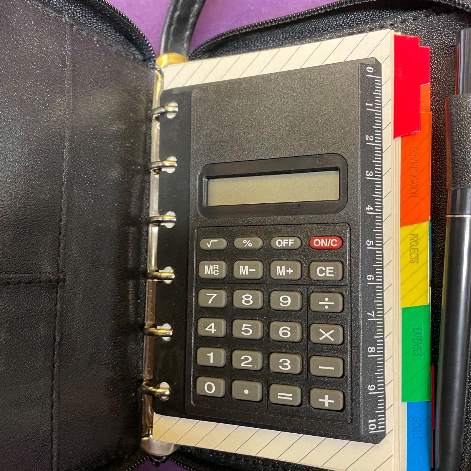 ペ・ヨンジュン 様専用☆ ブラック ☆ バインダー メモ用紙付き 電卓