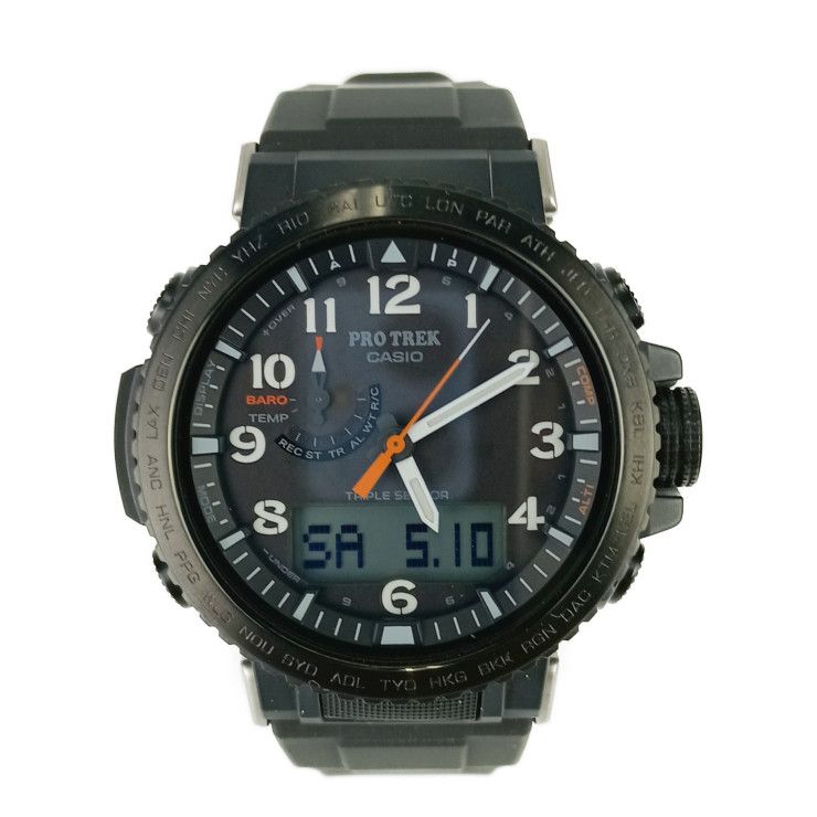 CASIO カシオ 腕時計 PRO TREK Climber Line プロトレック クライマーライン PRW-50Y-1AJF ブラック 樹脂 ステンレス メンズ アナデジ ソーラー電波