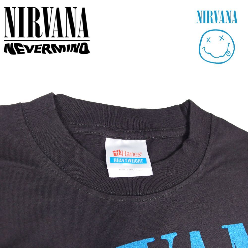 239 NIRVANA ニルヴァーナ Tシャツ 美品 Hanes製 チャコール L