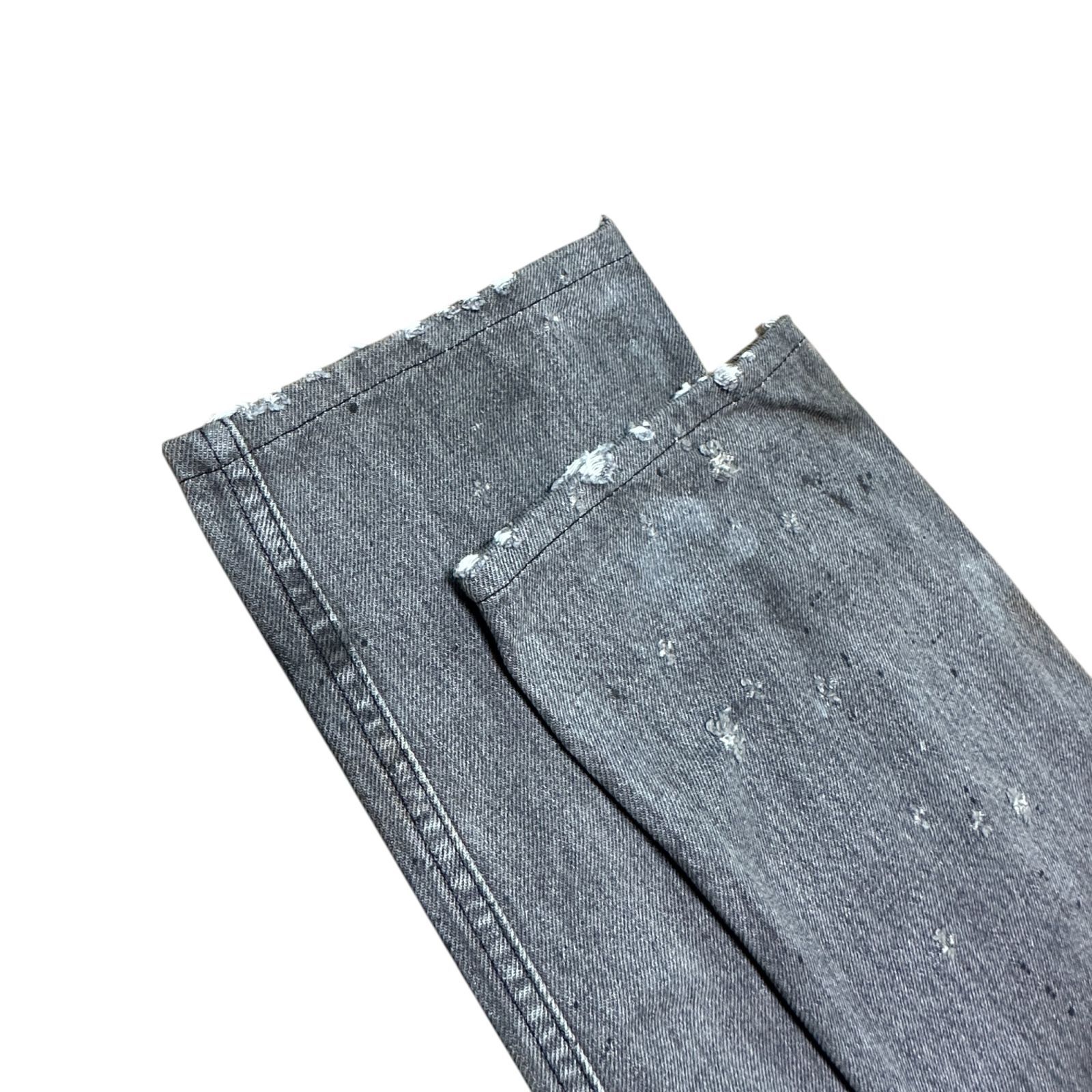 Ordinary Fits P-20 日本製 クラッシュ＆ペイント テーパードデニム 