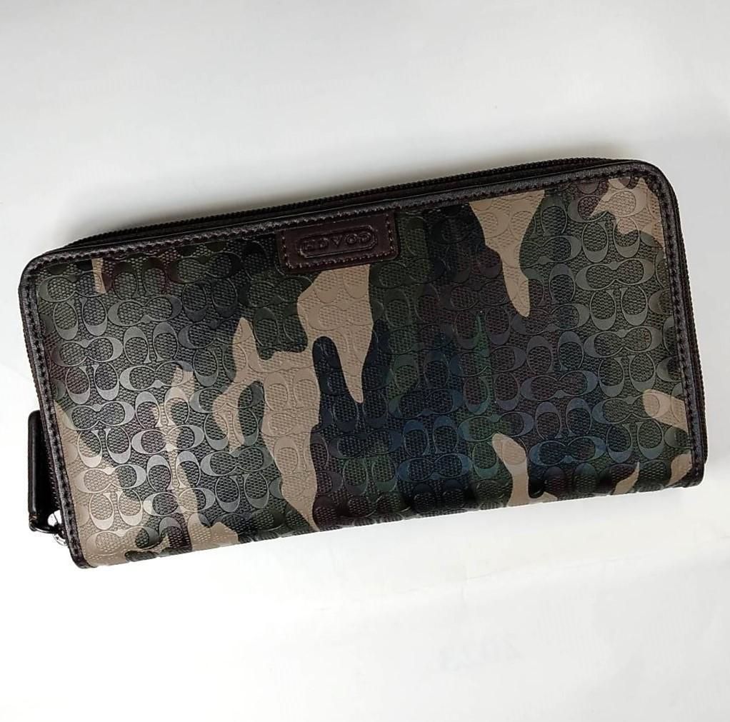 COACH コーチ 新品 迷彩 柄 長財布 メンズ レディース 小物 財布 30 - メルカリ