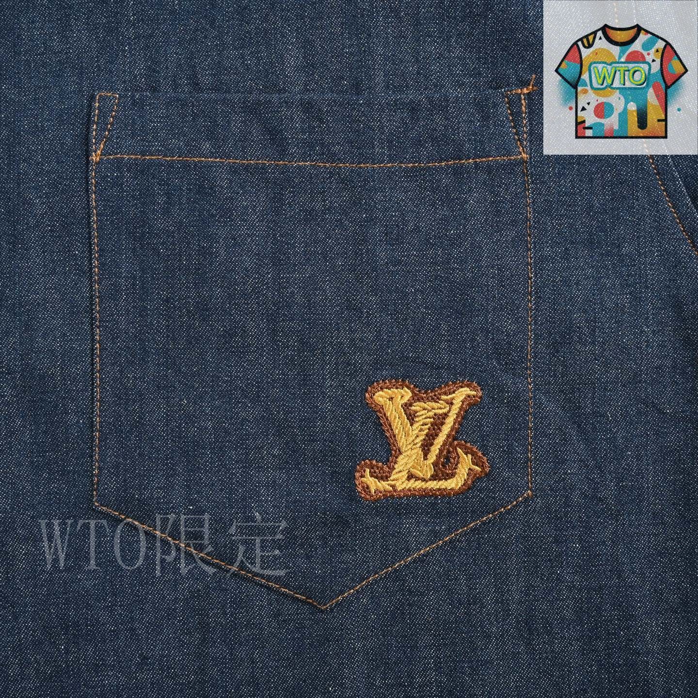 今日特価】Louis Vuitton 25ss ロープ刺繍デニムシャツ - メルカリ
