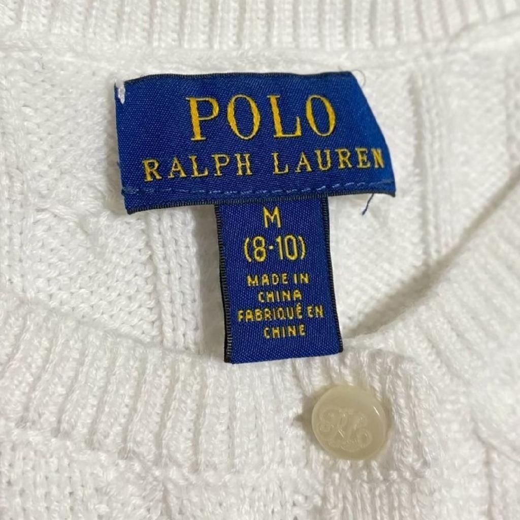 ラルフローレンPolo by Ralph Lauren 長袖カーディガン 白S 新品 Polo by Ralph Lauren長袖 カーディガン XL ホワイト