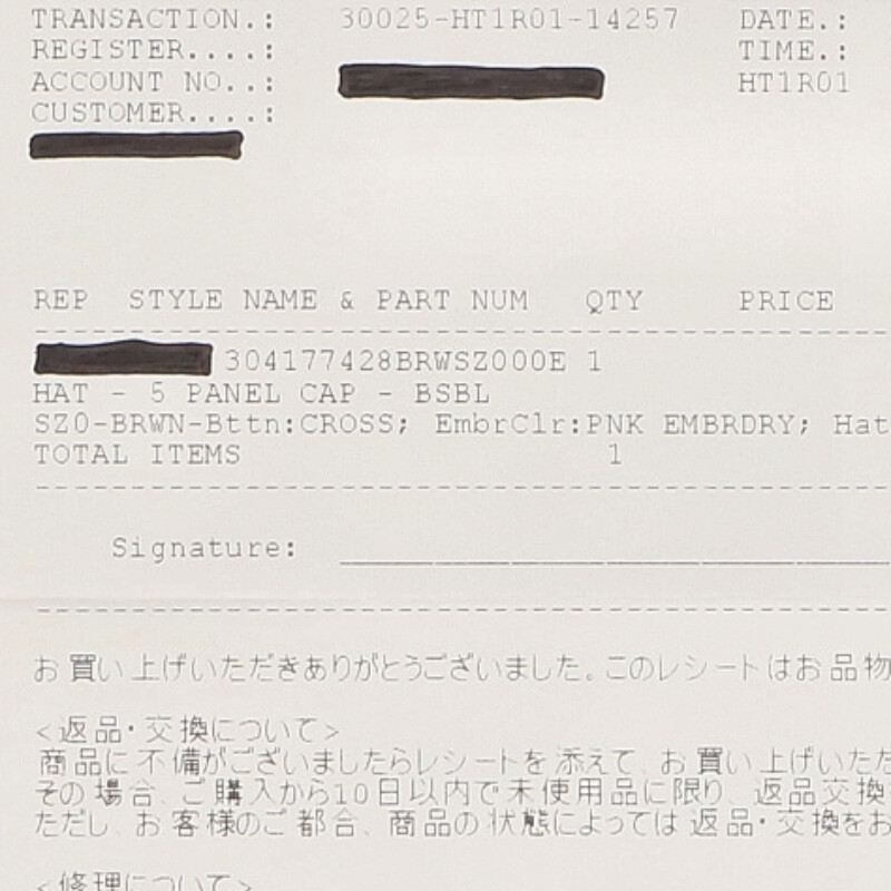 CH刺繍クロスパッチベースボール帽子 メンズ