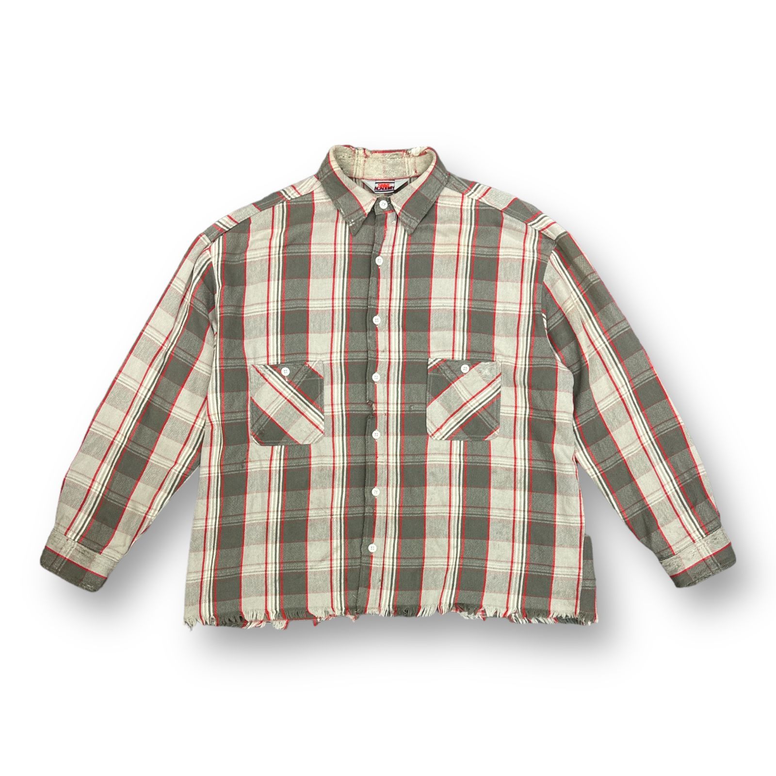 定価48400円 SAINT MICHAEL 22AW SHERMER ACADEMY FRANNEL SHIRT RED  SM-A22-0000-060 チェックシャツ セントマイケル L 66920A - メルカリ