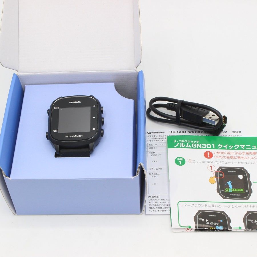 GreenOn THE GOLF WATCH NORM GN301 ブラック グリーンオン ザ ゴルフウォッチ ノルム 本体