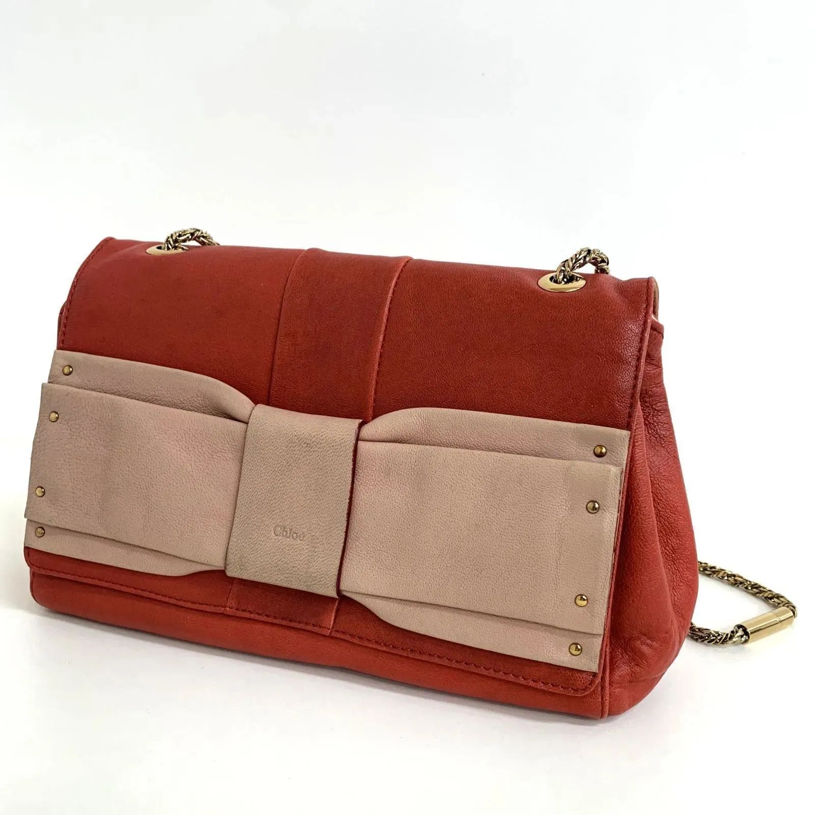 中古品】CHLOE クロエ ショルダーバッグ リボン チェーン GT - メルカリ