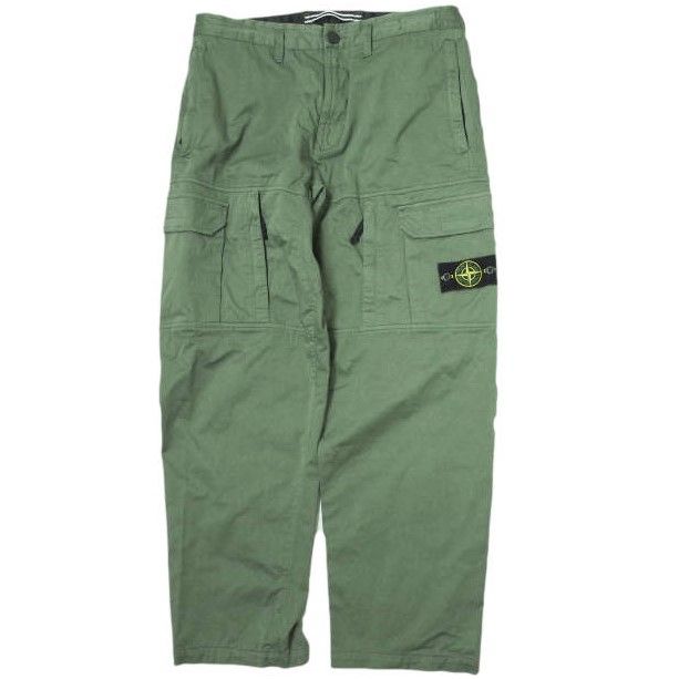 STONE  ストーンアイランド SI CARGO PANTS ガーメントダイコットンウールカーゴパンツ 751530214 32 OLIVE ミリタリー ボトムス【中古】【STONE 】 STONE ISLAND ストーンアイランド SI CARGO PANTS ガーメントダイ