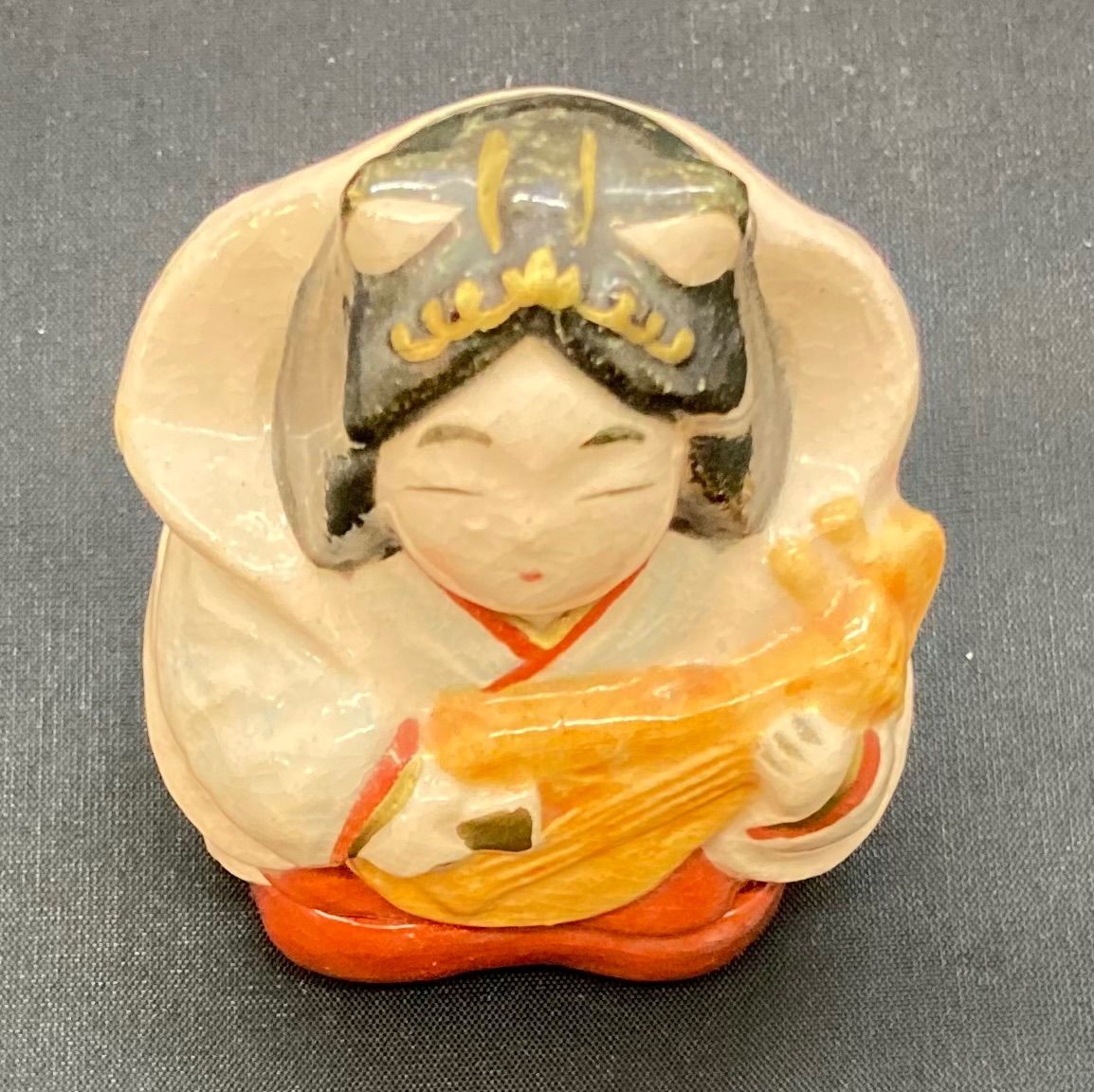 伊東桂楽　香合　茶道具 茶道具 香合 香合 楽 牛と童 伊東桂楽 桐箱 : 新古茶道具 さかい