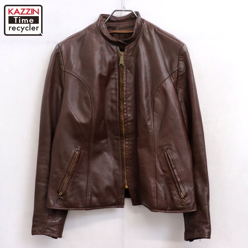 70s vintage BROOKS シングルライダース レザージャケット メンズ M