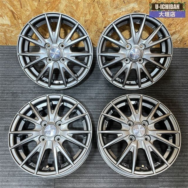 軽自動車 タント ワゴンR ルークス ムーヴ スペーシア N-BOX デイズ ウェイク 等 ヴェルヴァ 4.5-14 45 4H100 ガンメタ ホイール 4本 _002