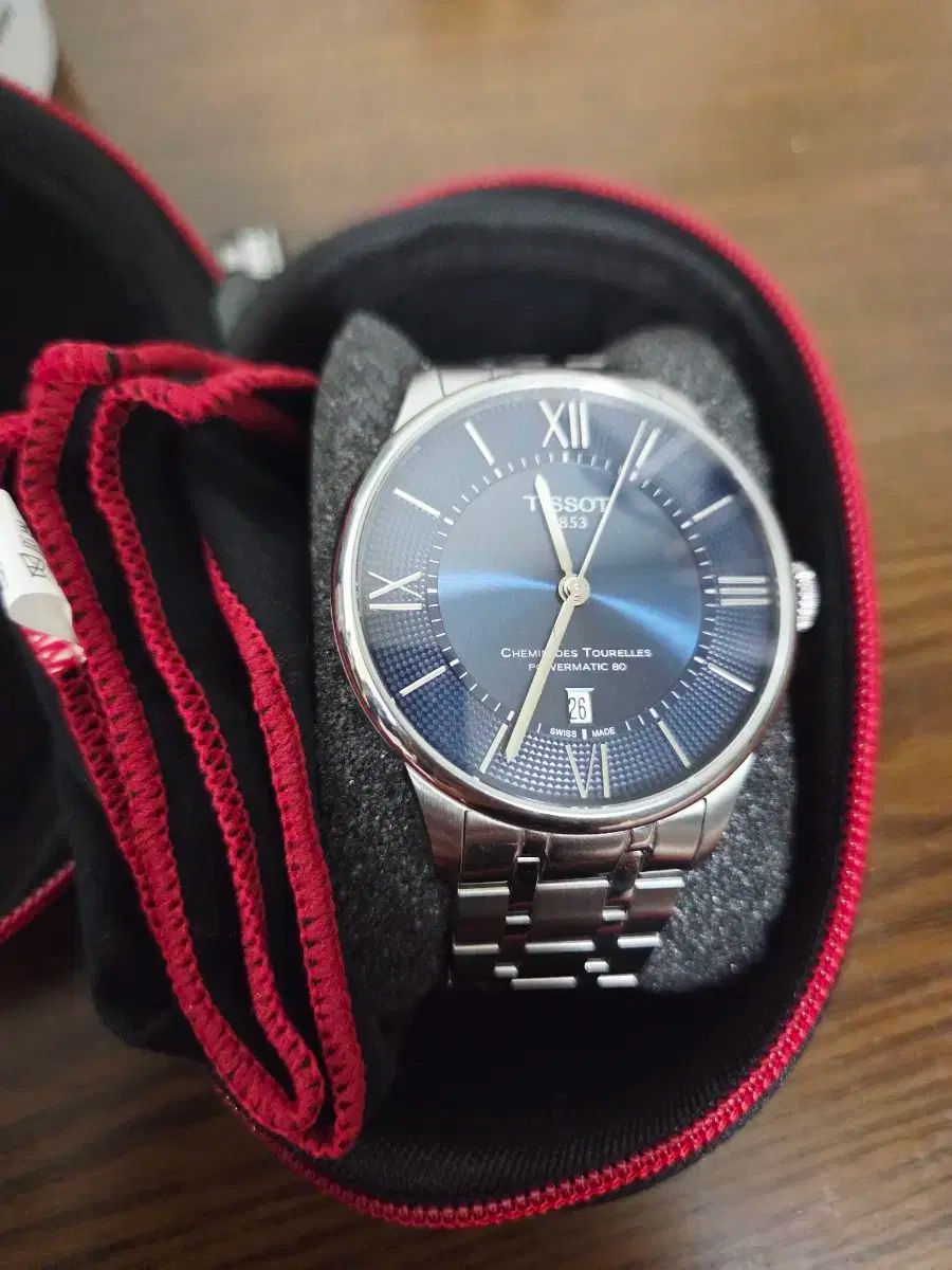 TISSOT ティソ シュマンドトゥーレル 青文字盤