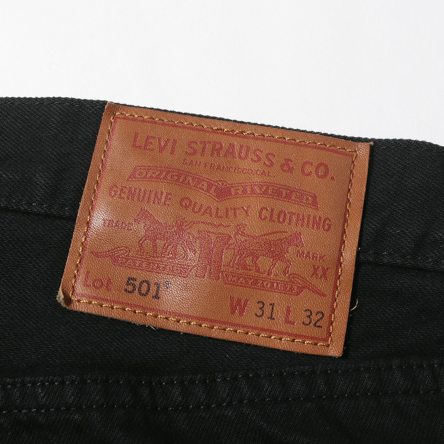 美品 Levis リーバイス デニム パンツ サイズ:31×32 PREMIUM 501Big E 後染めブラック デニムパンツ 00501-0165 ブラック 黒 ボトムス ジーンズ ジーパン【メンズ】