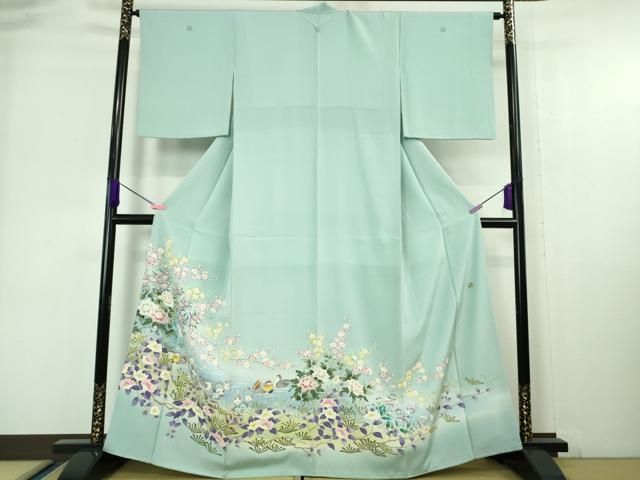 平和屋着物○本加賀友禅作家 小田美知代 訪問着 芝草萩楓文