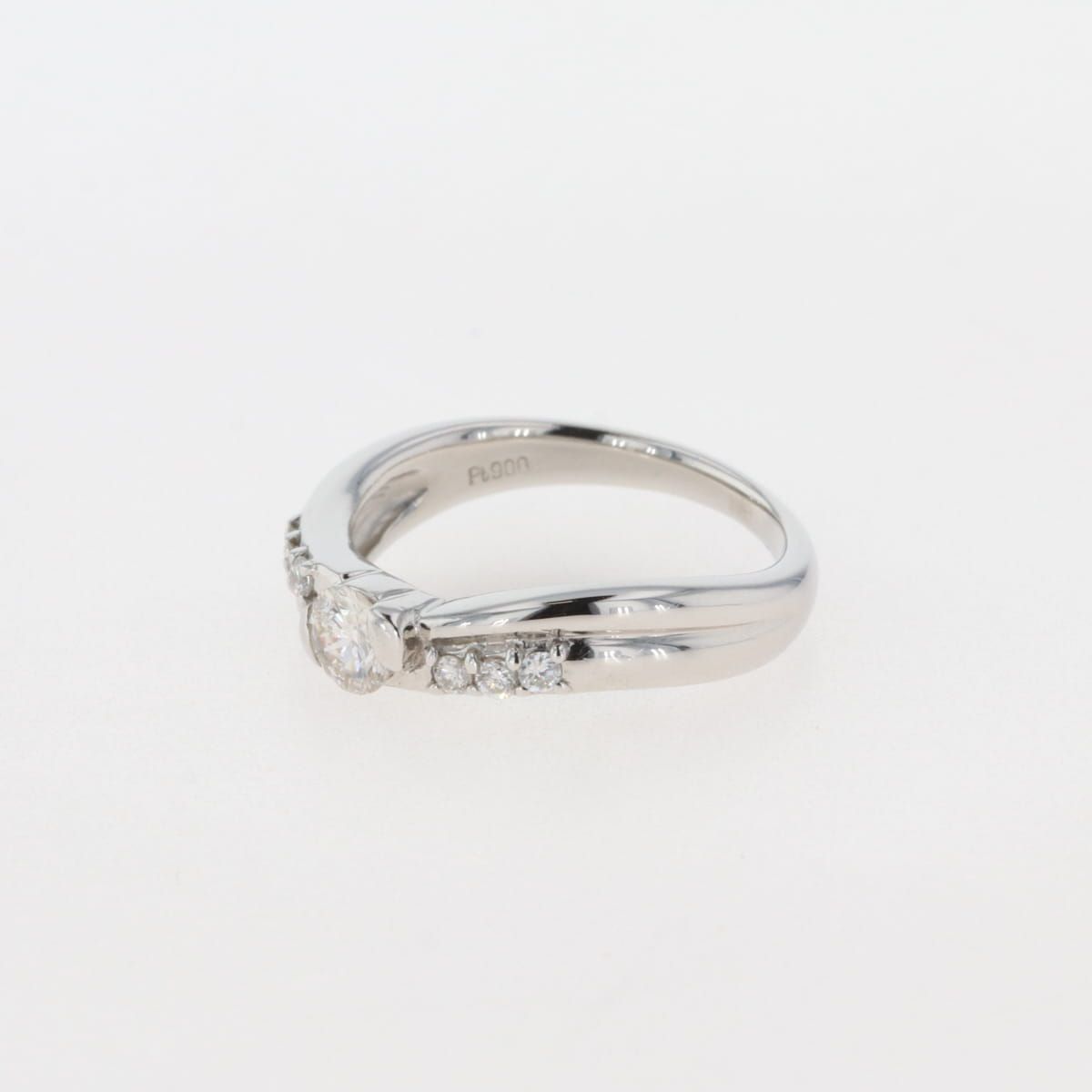 メレダイヤ デザインリング プラチナ 指輪 リング 7号 Pt900 ダイヤモンド レディース 【中古】 - メルカリ