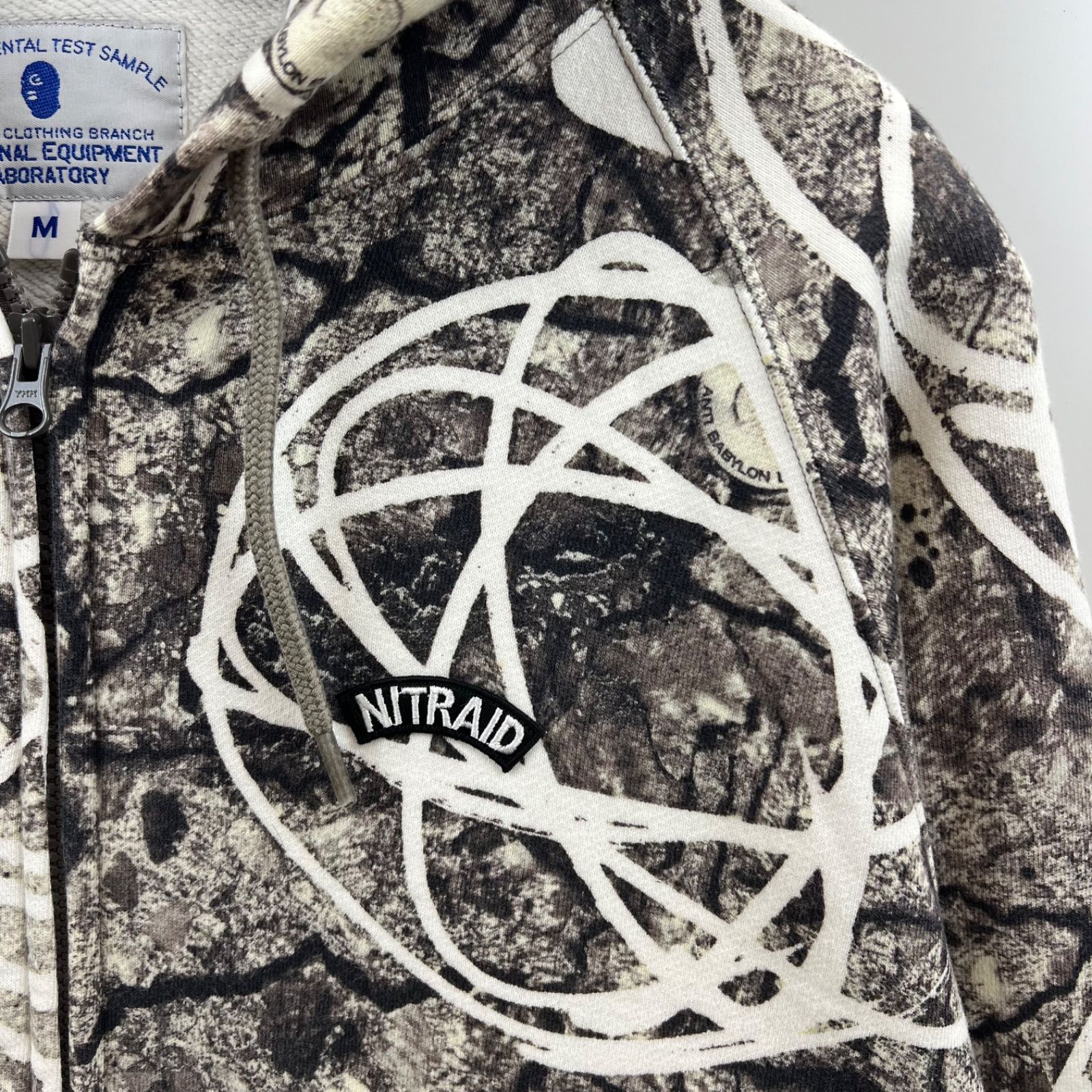 NITRAID FUTURA labo 00s arch logo real tree zip hoodie M NR009