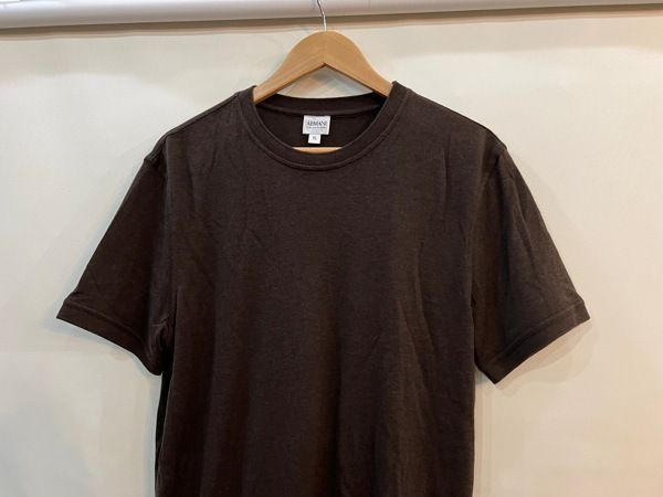 美品✨ARMANI COLLEZIONI シルク混 半袖ニット カットソー 黒 ☆ARMANI COLLEZIONI/アルマーニコレッツォーニ シルク混クルー