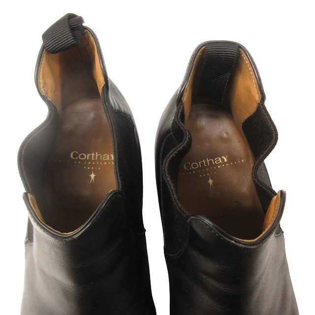 激レア極美品！コルテ Corthay ブーツ 7 コルテ Corthay BELLA サイドゴア レザー ショートブーツ 牛革 黒
