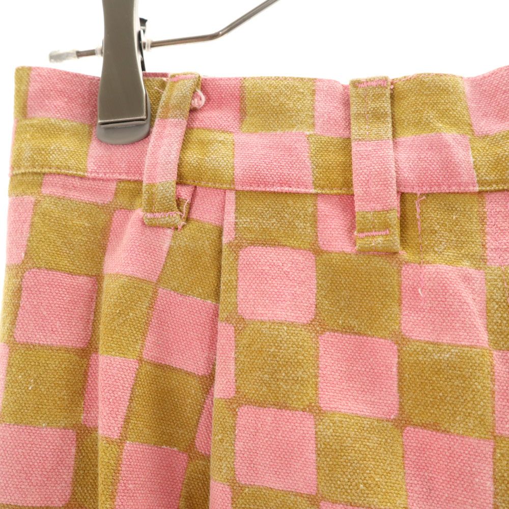 エスゼットブロックプリント ギンガムチェック柄 ディスコ パンツ M