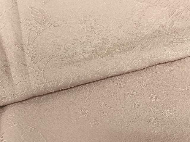 平和屋着物○上質な色無地 更紗花唐草地紋 鴇浅葱色 正絹 逸品