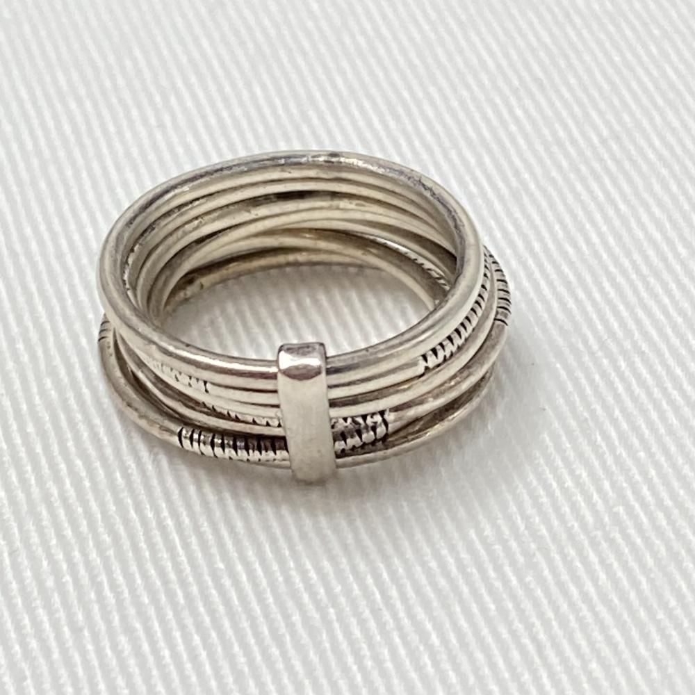 中古】TOUAREG SILVER 7連リング SLV925 #5 トゥアレグ シルバー[17
