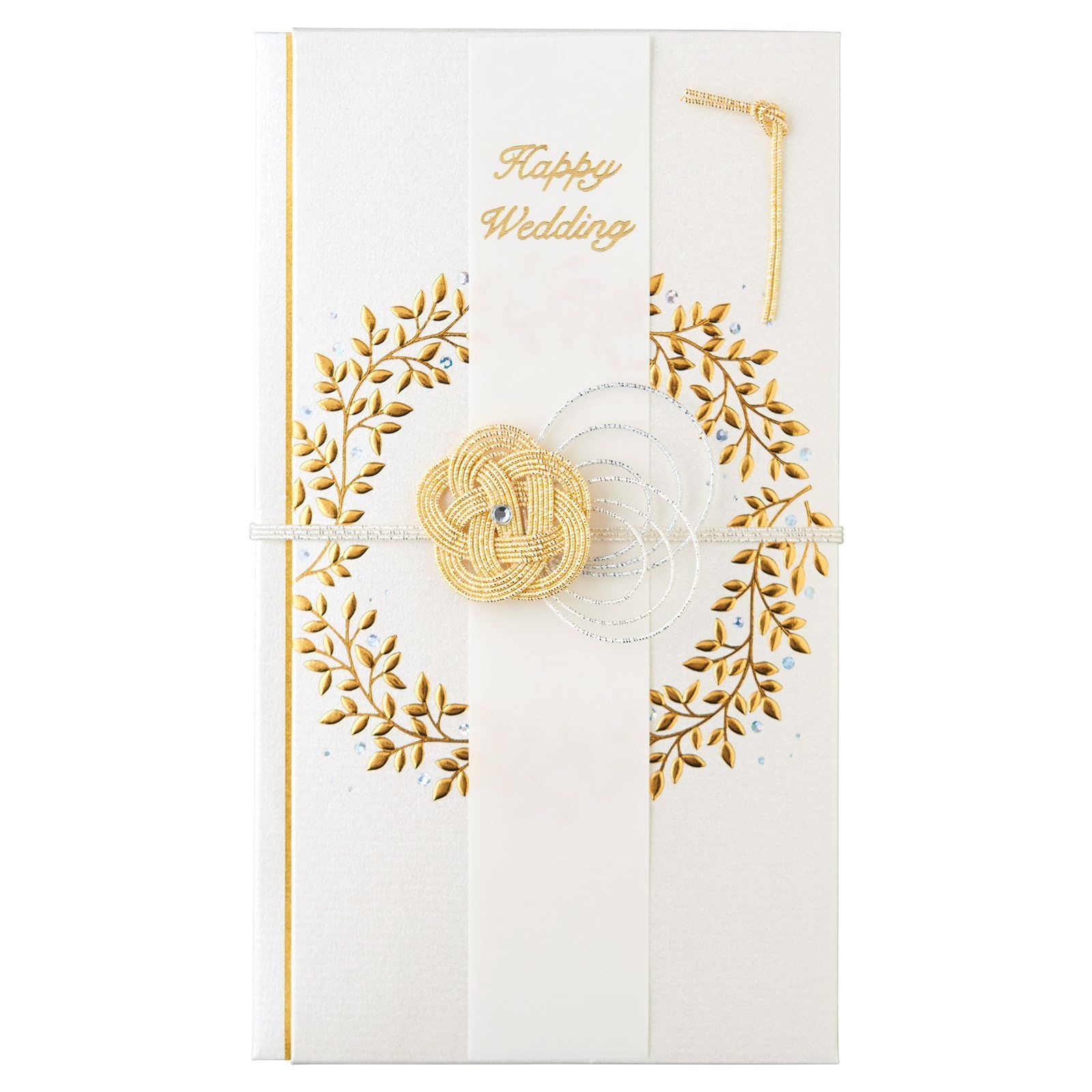 ホワイト 金封 リース 洋風 デザイン 結婚式 キ7 W 祝儀袋 マルアイ