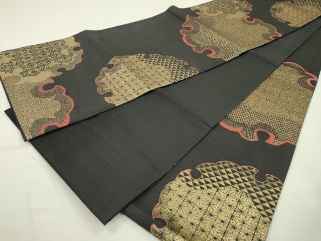 夏セール【逸品】未使用　珍品　正絹織物ブラウン 小袋帯 半幅帯 フリンジ付き 5280606500_720x.jpg?v=1707460916