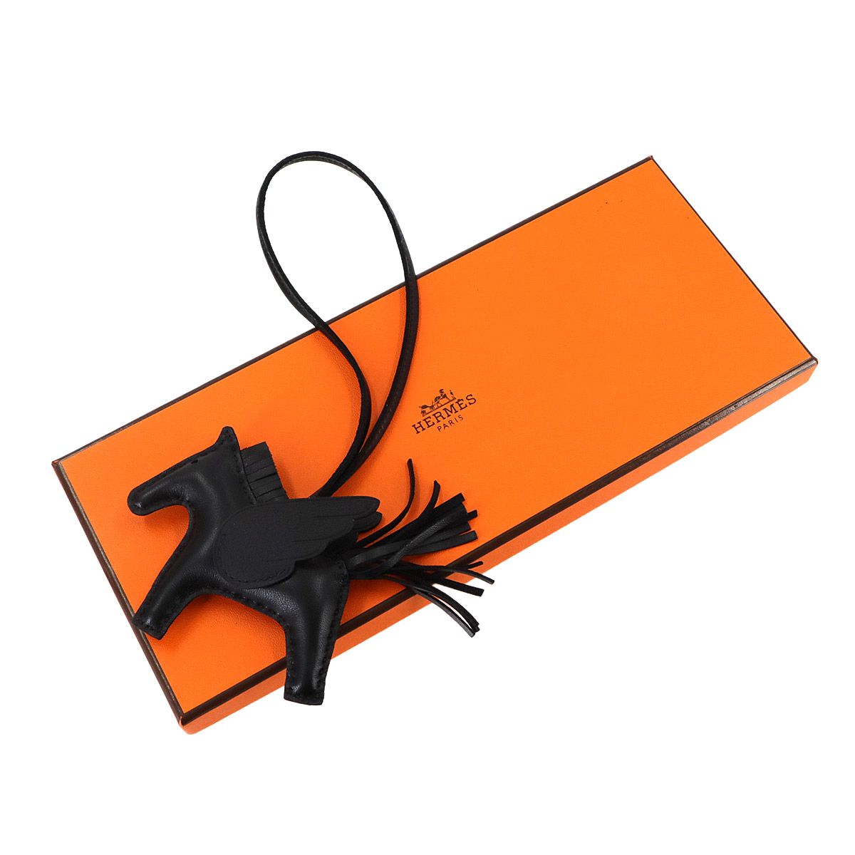 エルメス HERMES ソーブラック ロデオ ペガサス PM バッグチャーム アニューミロ U刻印 Rodeo Pegasus 90296891