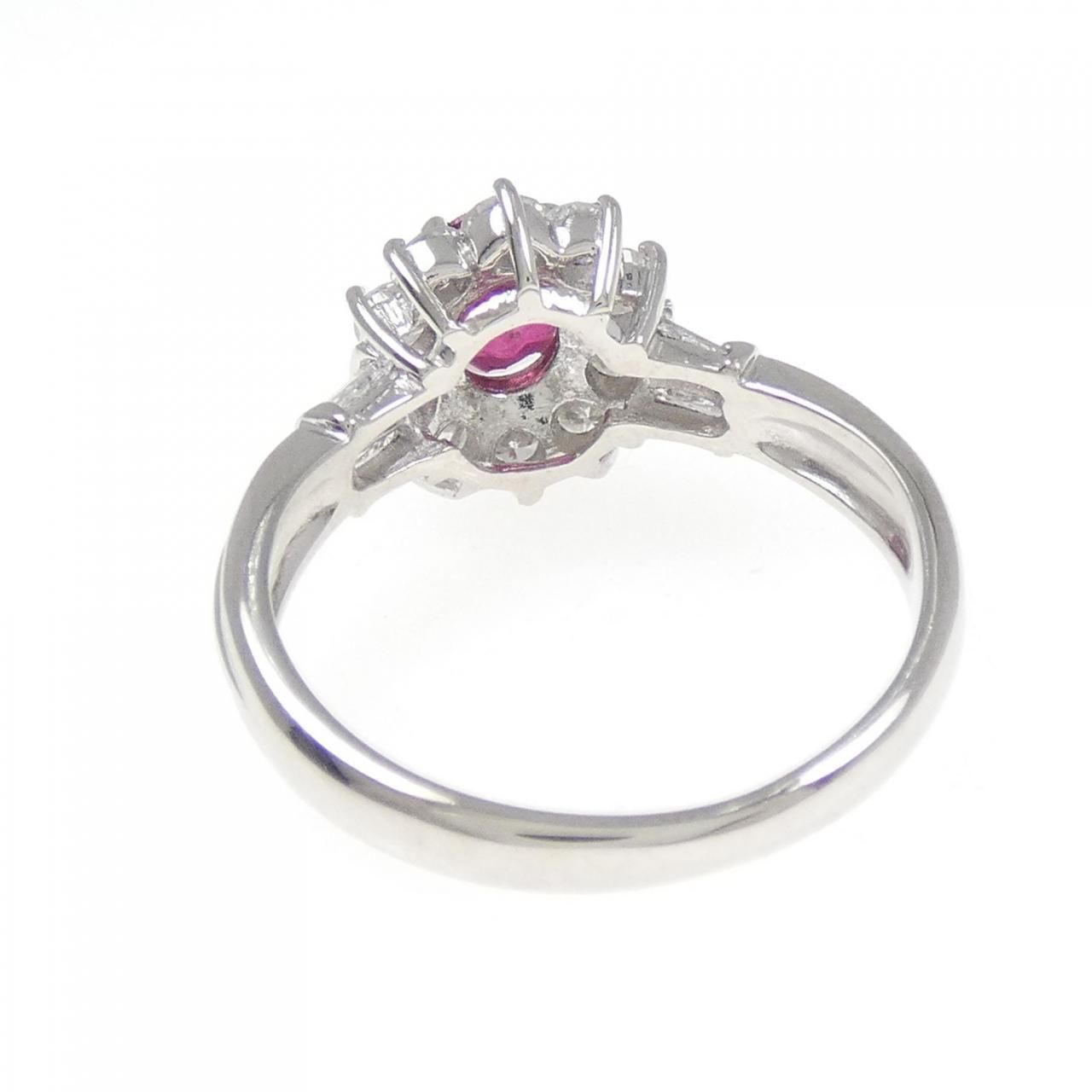 PT900 ルビー リング 0.65CT - メルカリ 
