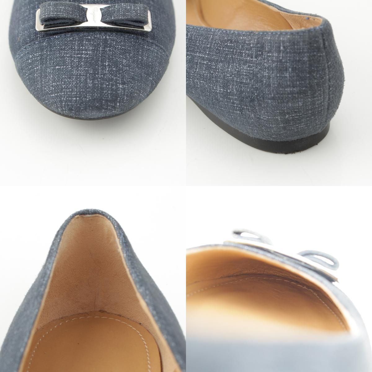 サルヴァトーレフェラガモ デニム ヴァラ パンプス シューズ  