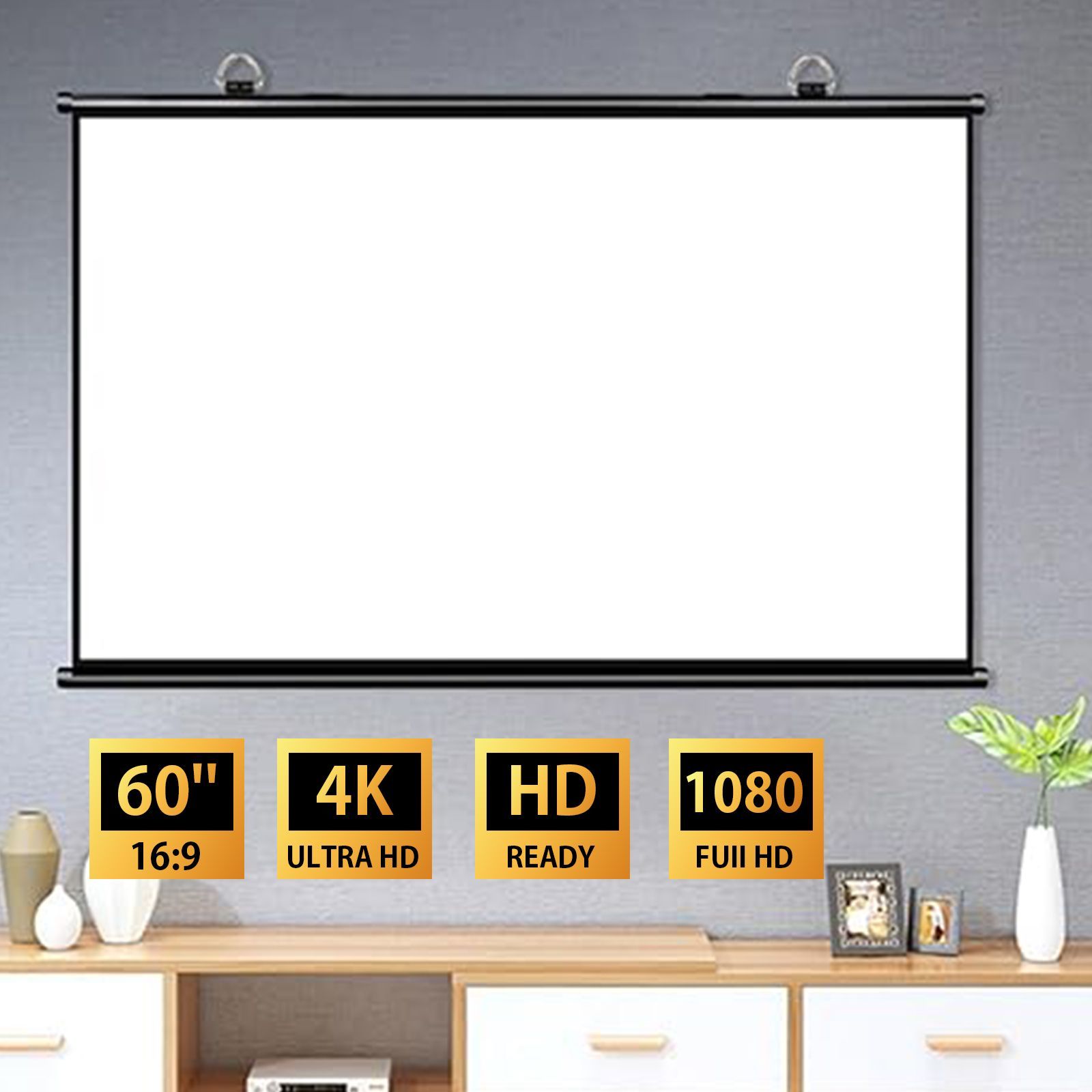 新品未使用NAQIER 60インチ プロジェクタースクリーン Amazon | TOP・STAR プロジェクタースクリーン 60インチ 16:9
