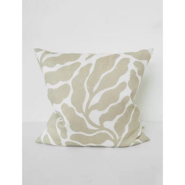 FINE LITTLE DAY LEAVES CUSHION COVER - SAND no.62112-8 48x48cm クッションカバー ファインリトルデイ
