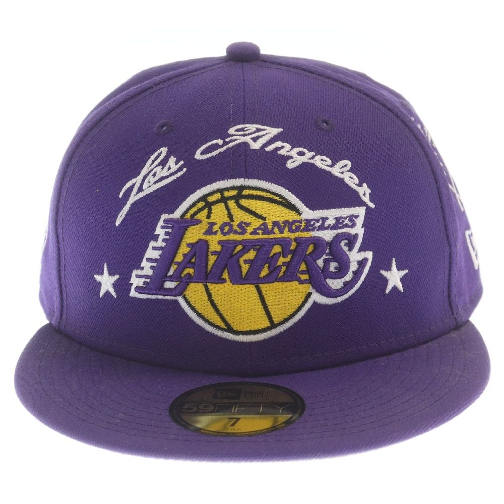 NEW ERA (ニューエラ) LA LAKERS ロサンゼルス レイカーズ ロゴ刺繍 6パネルキャップ 帽子 パープル