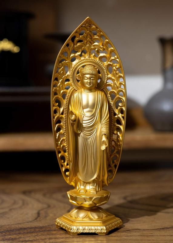 十二支お守り本尊　阿弥陀如来像　牧田秀雲作 Amazon｜仏像 阿弥陀如来 15cm （古美茶） 仏師：牧田秀雲 原型