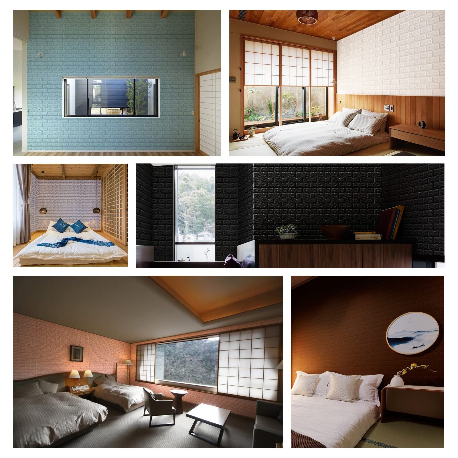  Sodeno 3 D壁紙 セット クッションシート リメイクシート 壁紙リフォーム 立体シール レンガ調 貼付簡単 模様替え 防水 カット 簡単DIY インテリアシート ウォールステッカー リビング キッチン ピンク 壁紙 内装