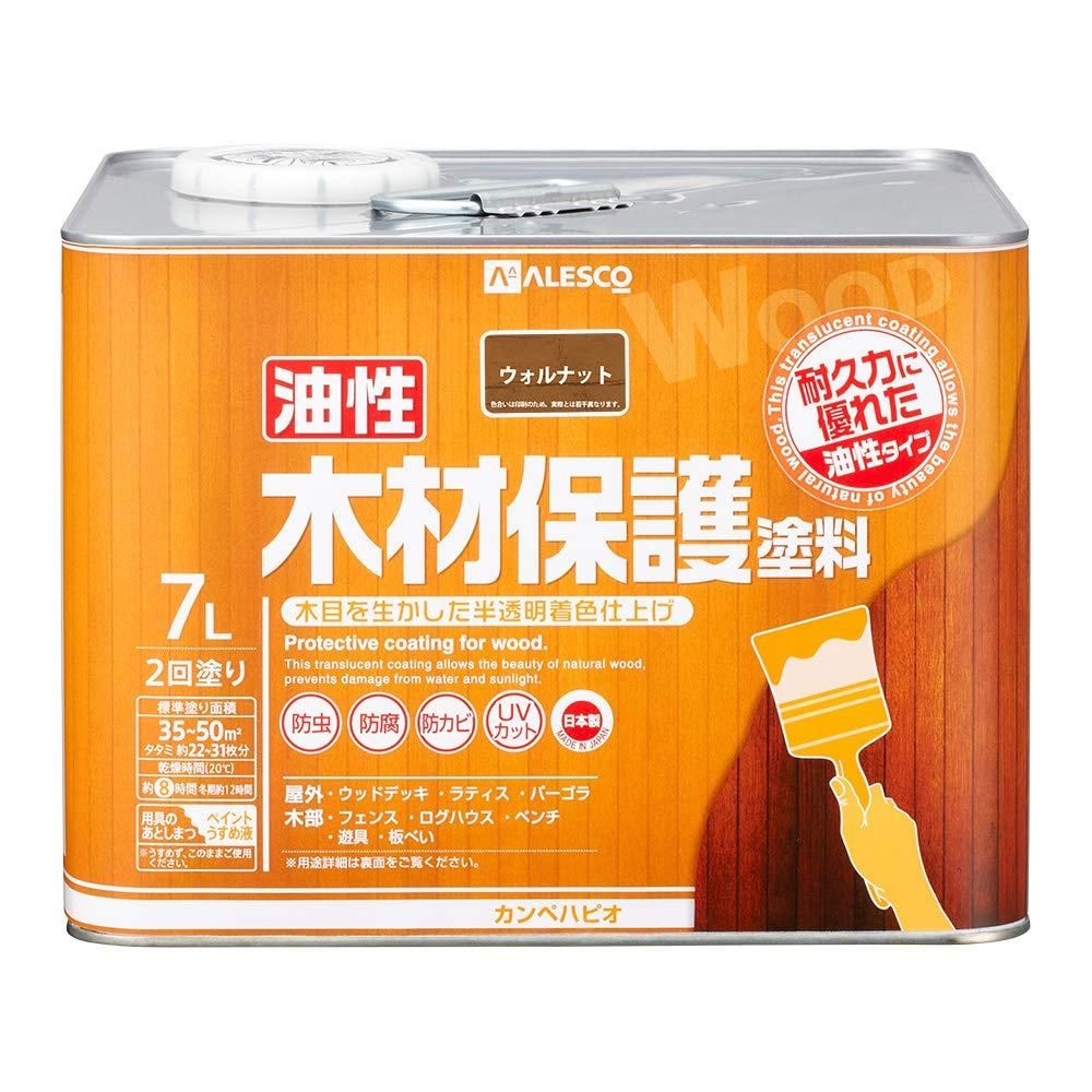 5営業日で発送 カンペハピオ Kanpe Hapio KH 油性木材保護塗料 ｳｫﾙﾅｯﾄ 7L 00247643571070