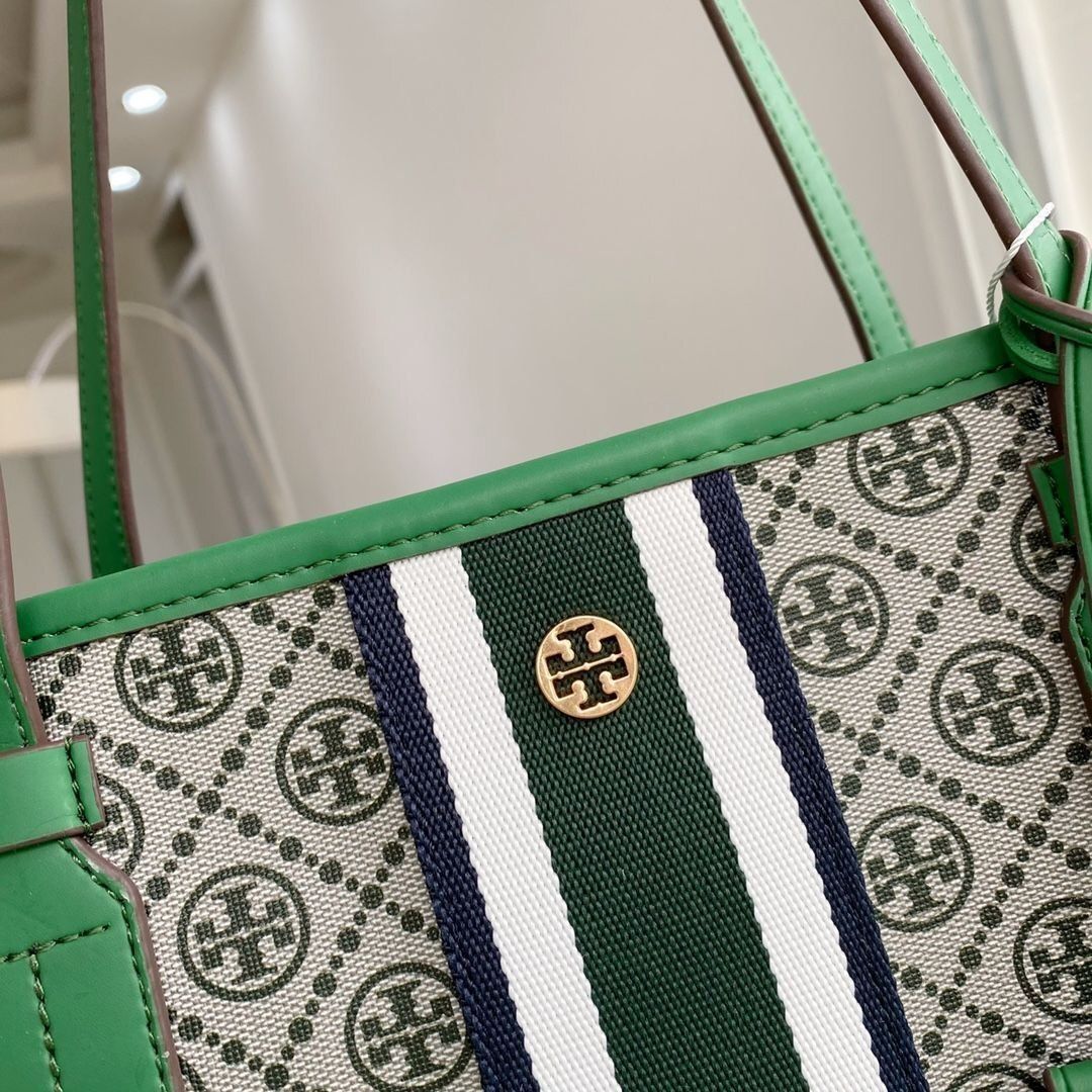 TORY BURCH トリーバーチ トートバッグ グリーン A4対応 T Monogram アウトレット品 81964 - メルカリ