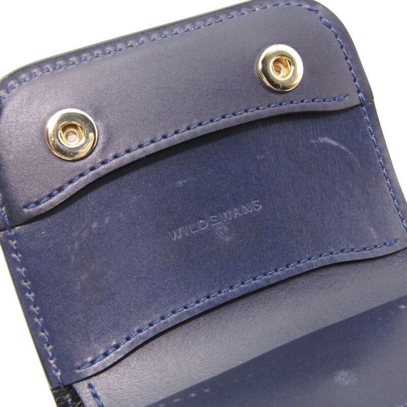 ✨️美品✨️　WILDSWANS CASA　ネイビー 美品 WILDSWANS ワイルドスワンズ ミニ財布 CSS-CASA FGB フル