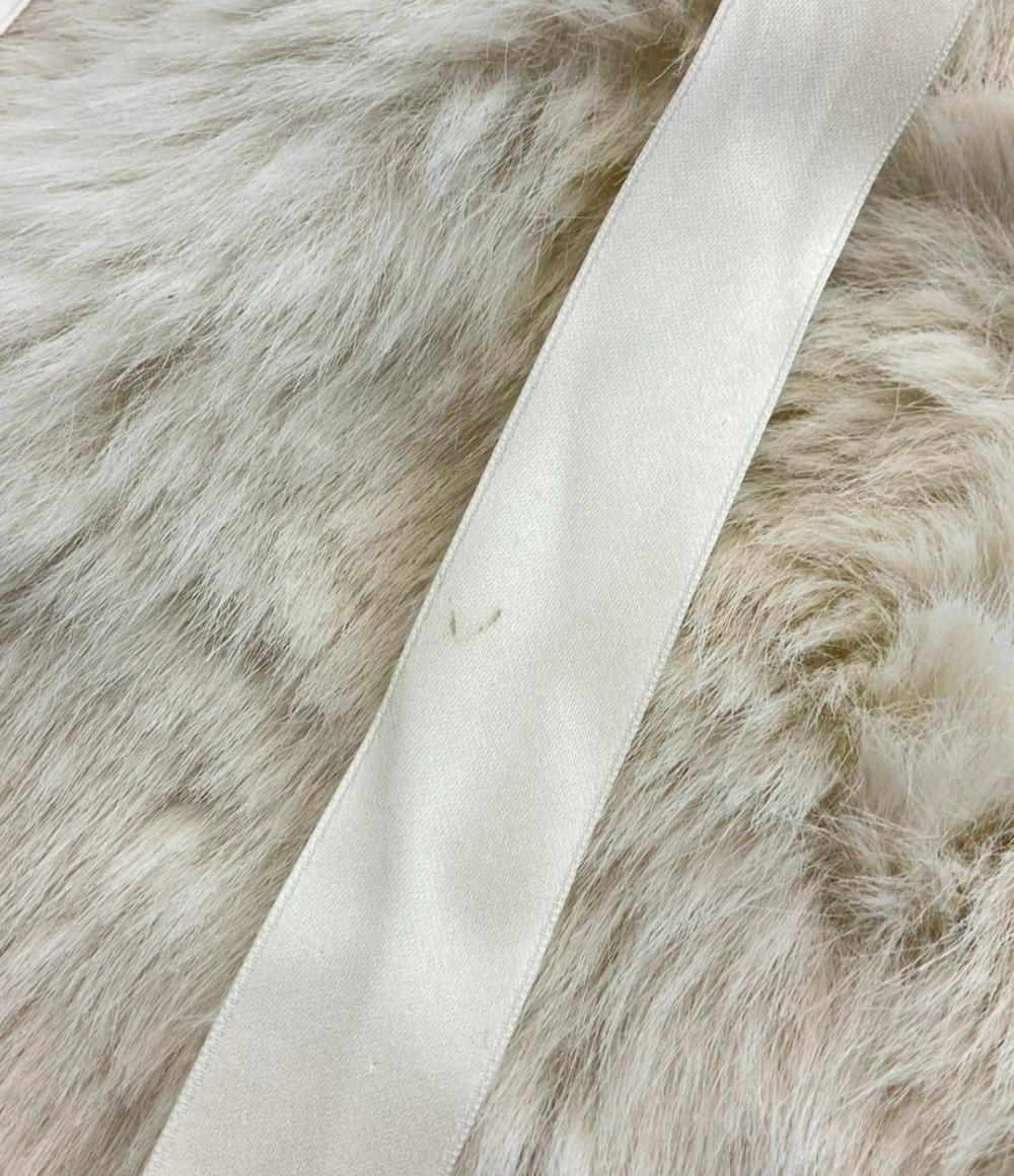 美品 バースデーバッシュ エコファーバックリボンベスト レディース