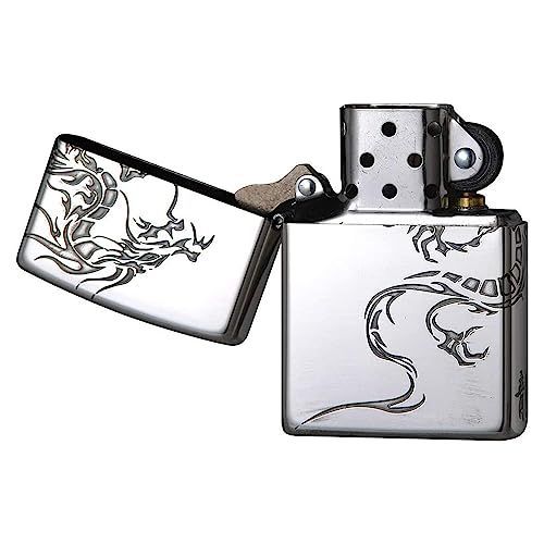 ジッポー(Zippo) ライター 防風 真鍮製 2面加工 ドラゴン 特製