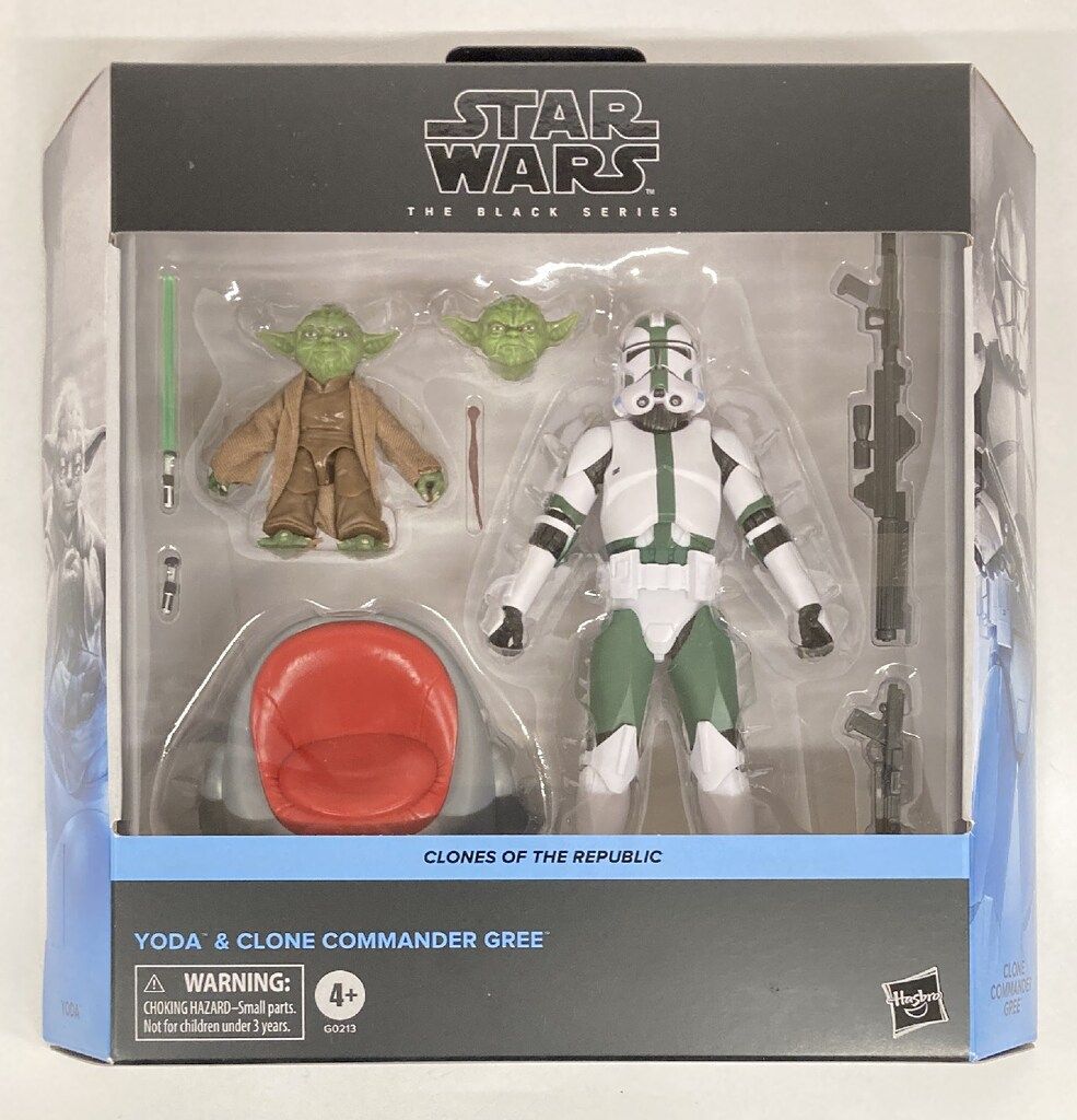 HASBRO THE BLACK YODA & CLONE COMMANDER GREE 6インチ