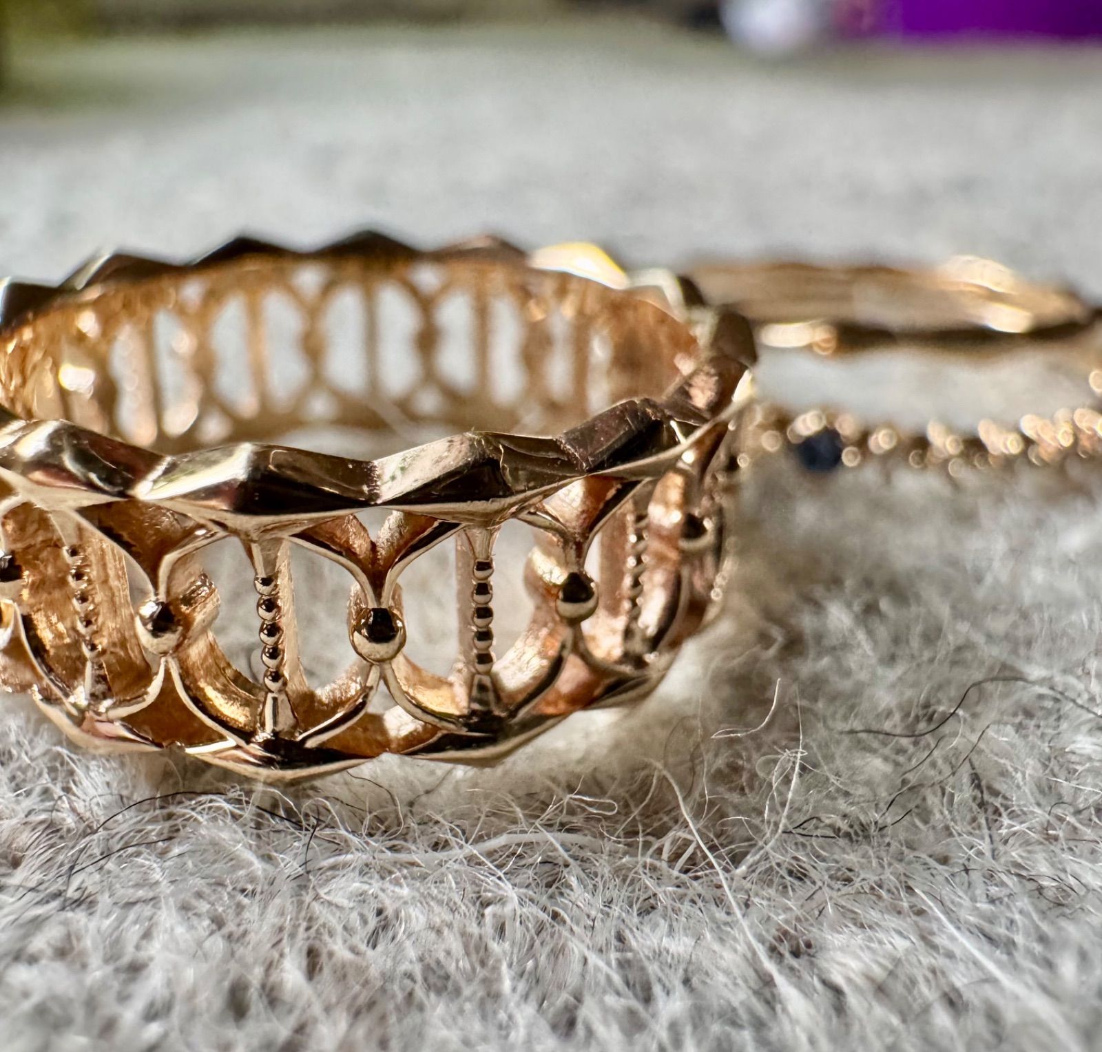 agete◇K10*11号*2008年クリスマス限定リング3点セット*アガット