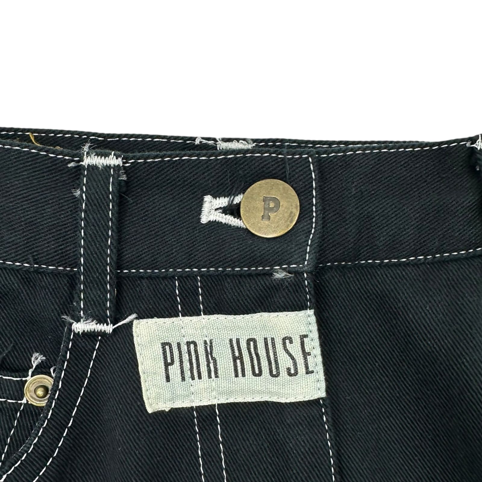 PINK HOUSE(ピンクハウス) 00's Logo Patchwork Long Denim Skirt ロゴ