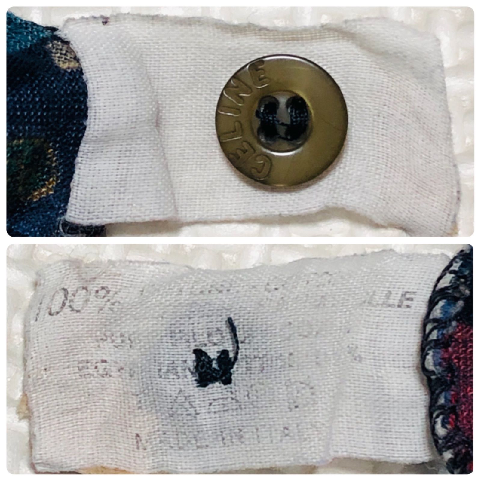 CELINE セリーヌ 半袖ポロシャツ 国旗柄 総柄 sizeL イタリア製