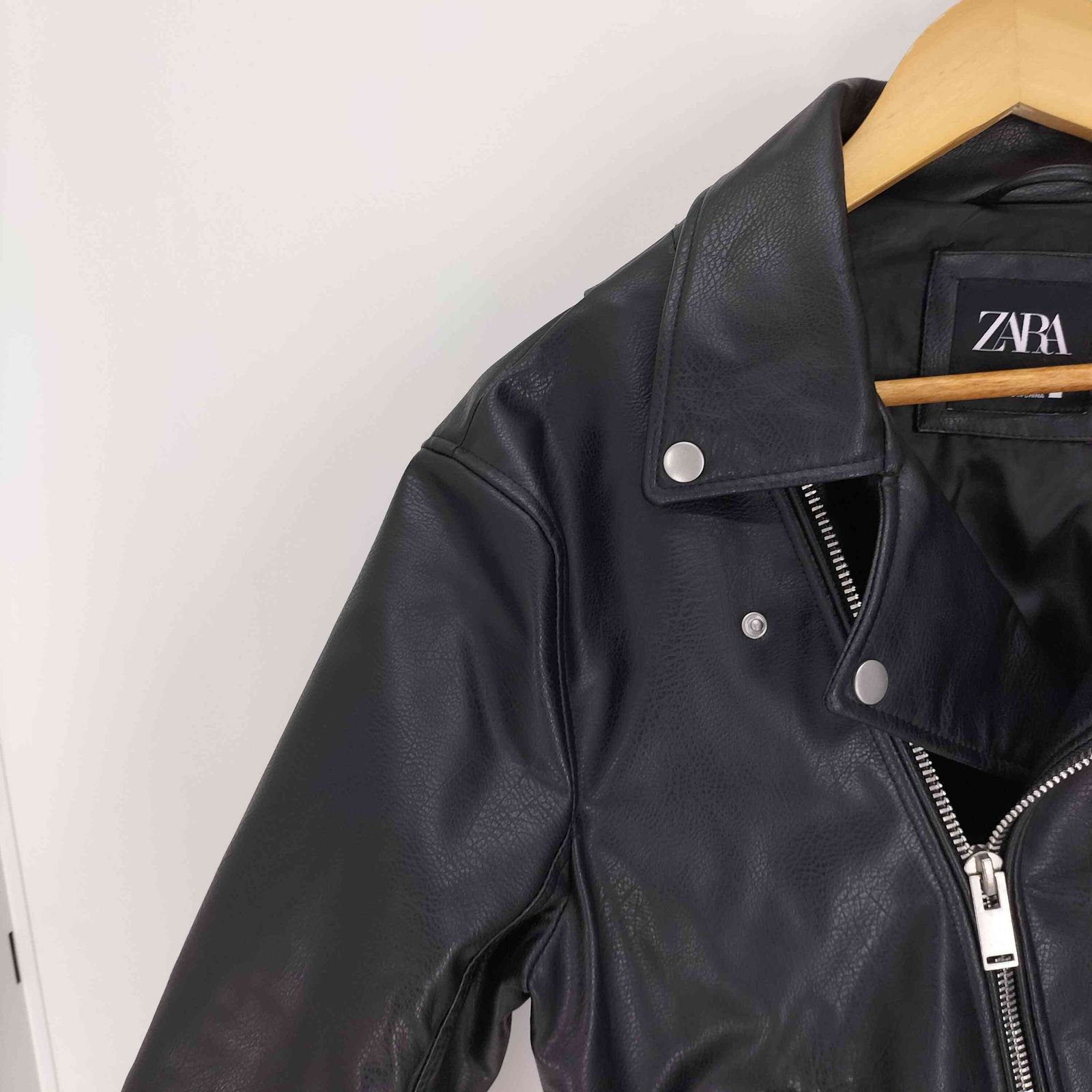 ザラ ZARA フェイクレザー ダブル ライダース ジャケット メンズ