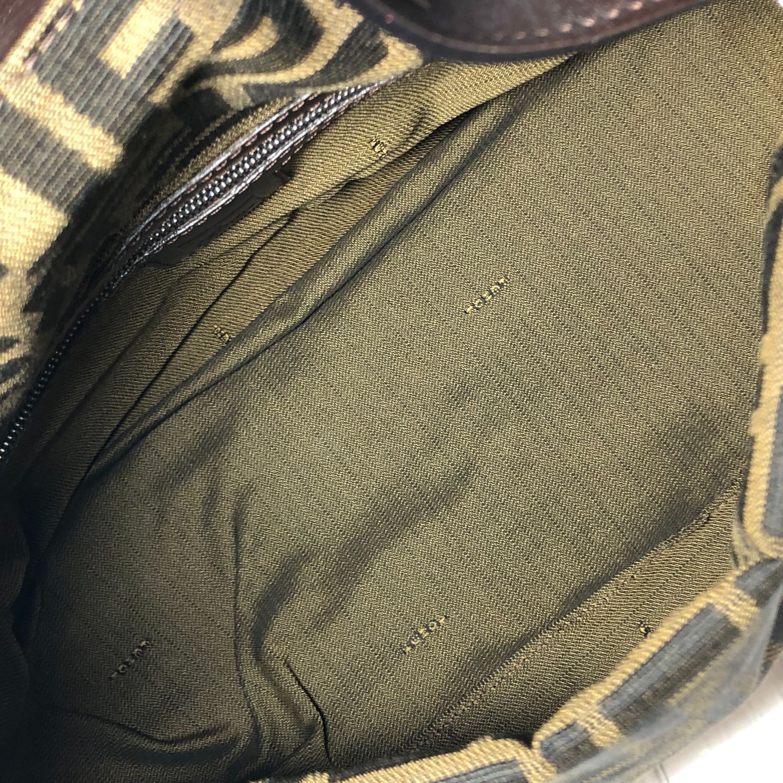 m001 F(80) フェンディ マンマバケット ズッカ柄 ショルダーバッグ 