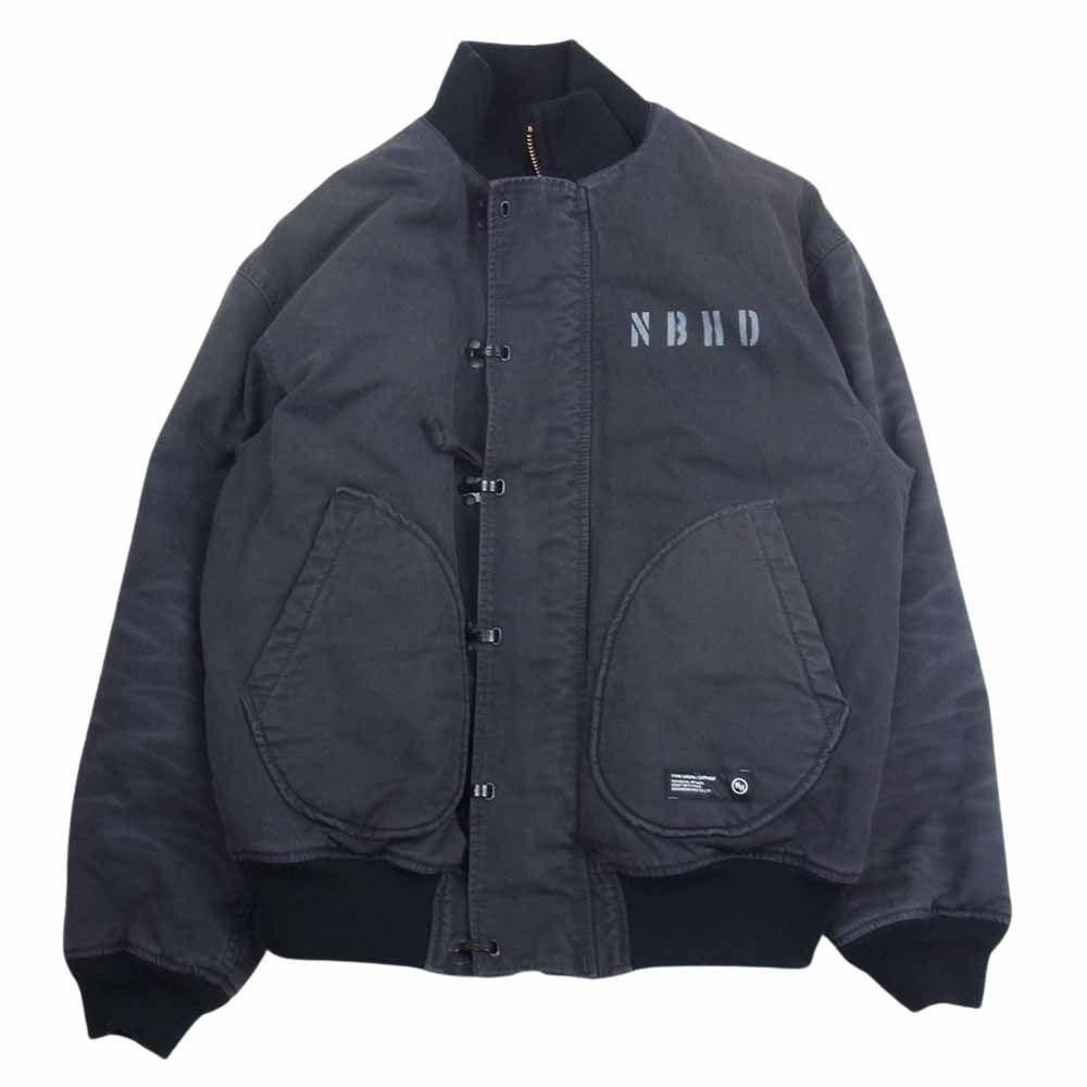 NEIGHBORHOOD ネイバーフッド 23AW 232YTNH-JKM01 DECK JACKET 硫化染め コードクロス バックプリント デッキ  ジャケット ネイビー系 S【中古】