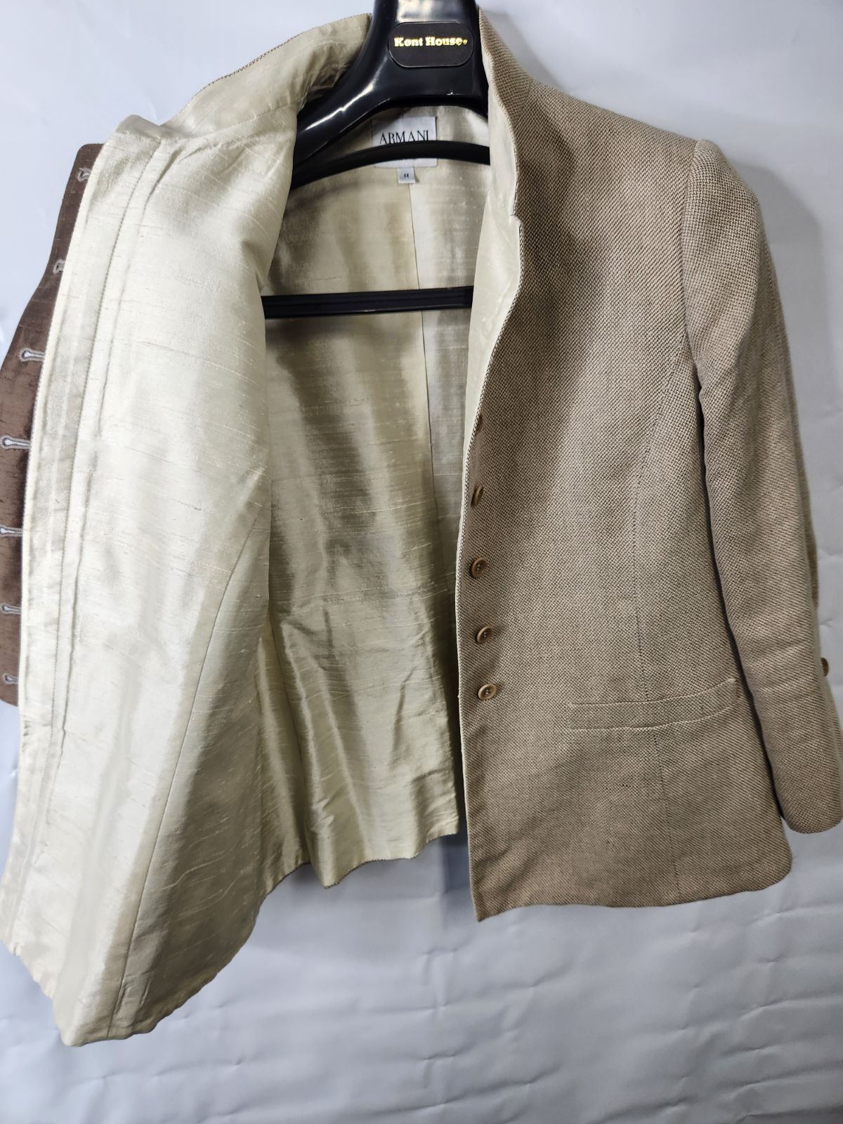 ARMANI COLLEZIONI ノーカラー スタンドカラージャケット ARMANI