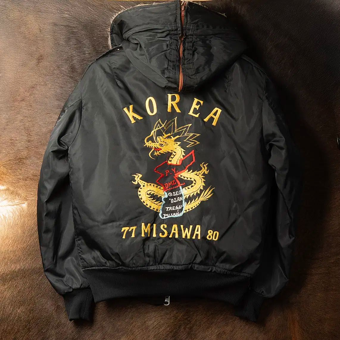 S 80s 米軍 コリア スーベニア ジャケット MO ー 2141
